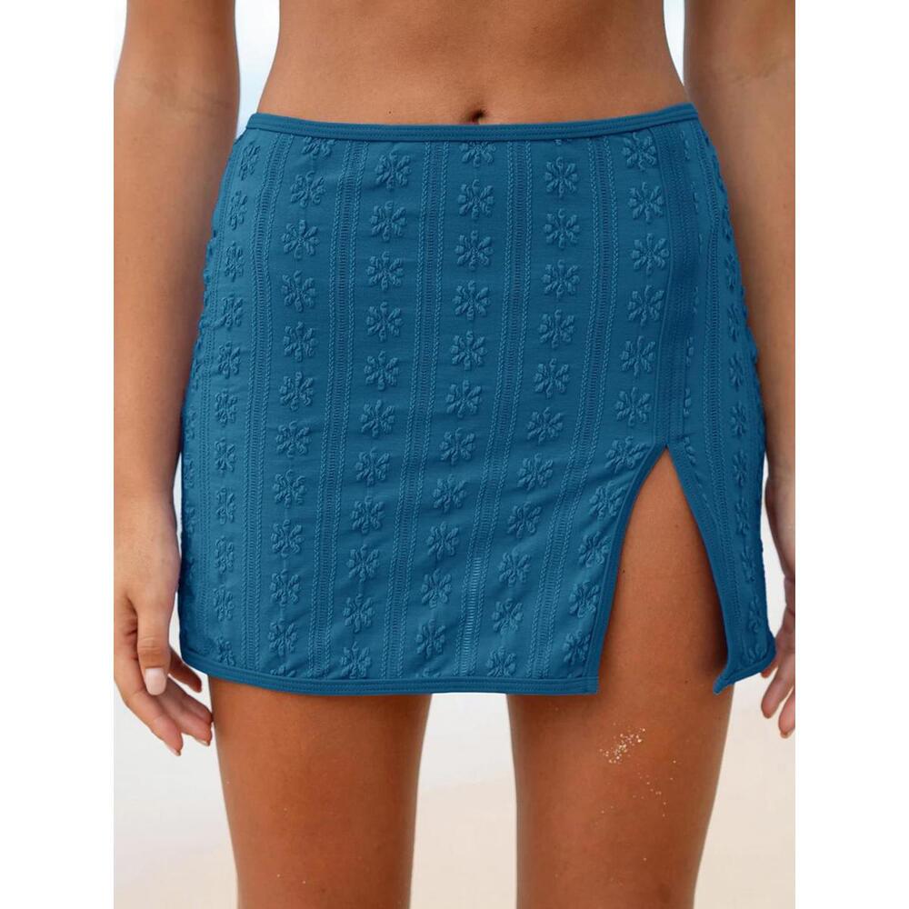 Berlook‎ Blue Jacquard Cover-Up Skirt XL NWT